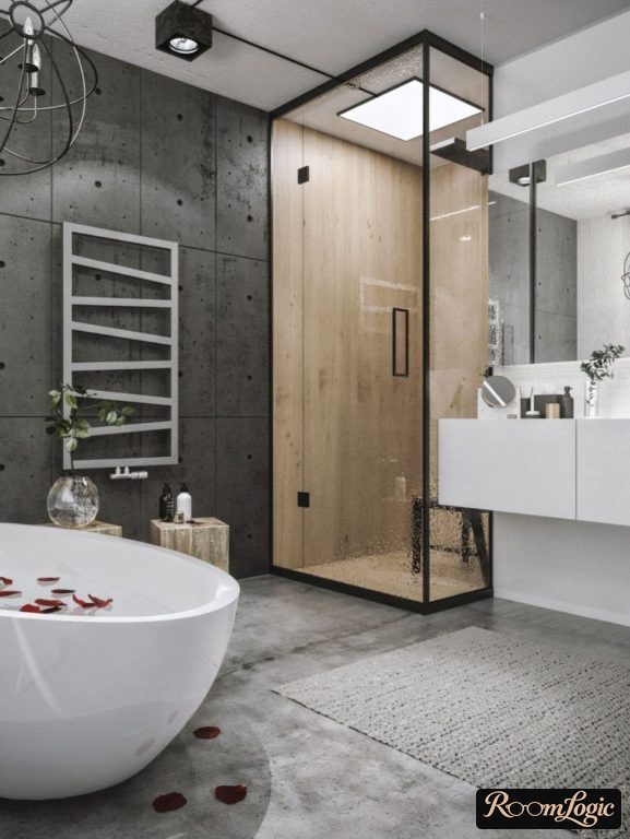 ultra-modern loft style bathroom design