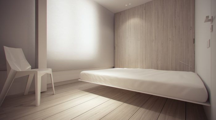 ultra modern minimalism in the bedroom