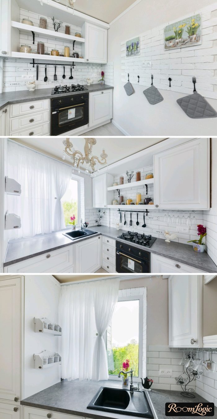 unusual arrangement for a small U-shaped kitchen