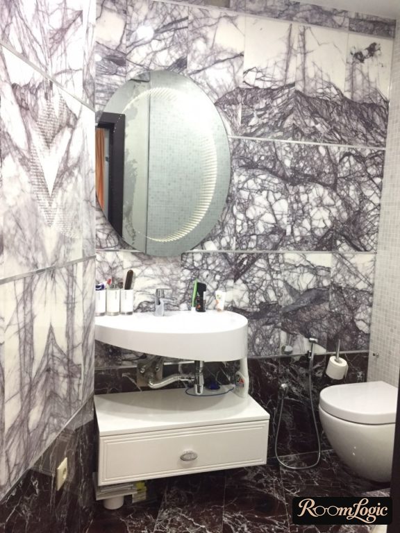 unusual tile design for bathroom