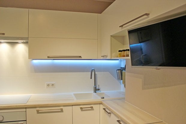 upper cabinets with backlight
