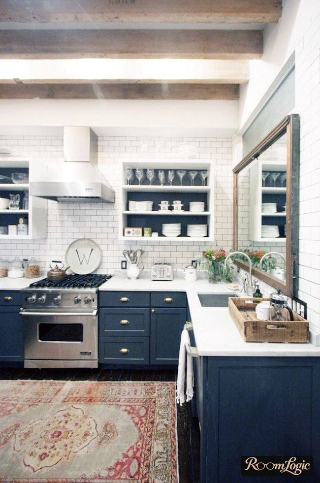upper cabinets without doors on kitchen