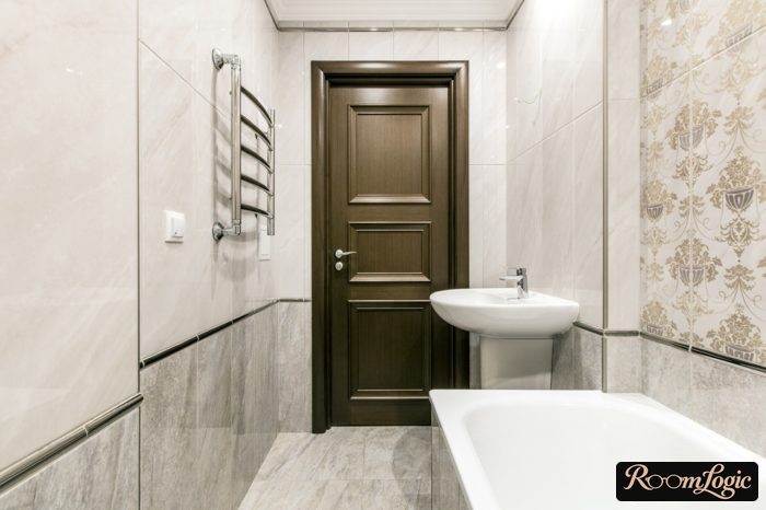vertical tile bathroom wall
