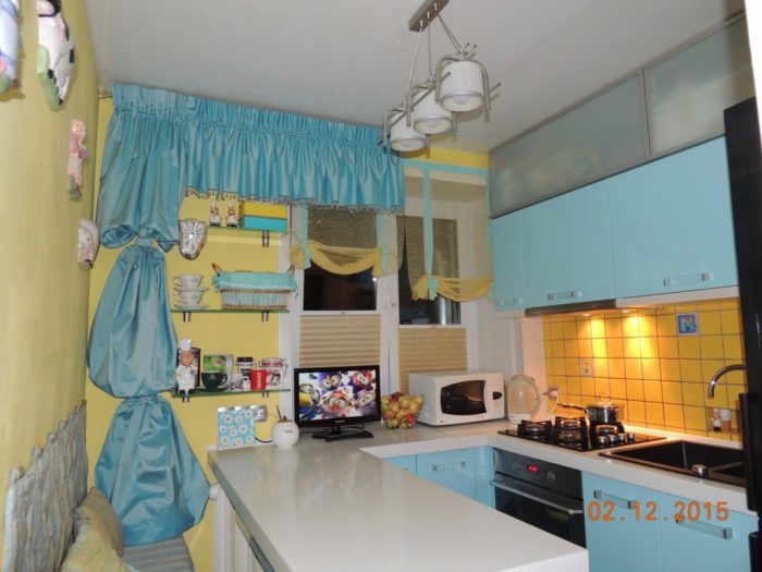 very small kitchen with a breakfast bar