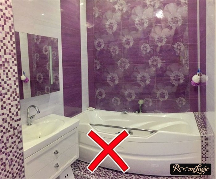 violet tile with colors - mistake