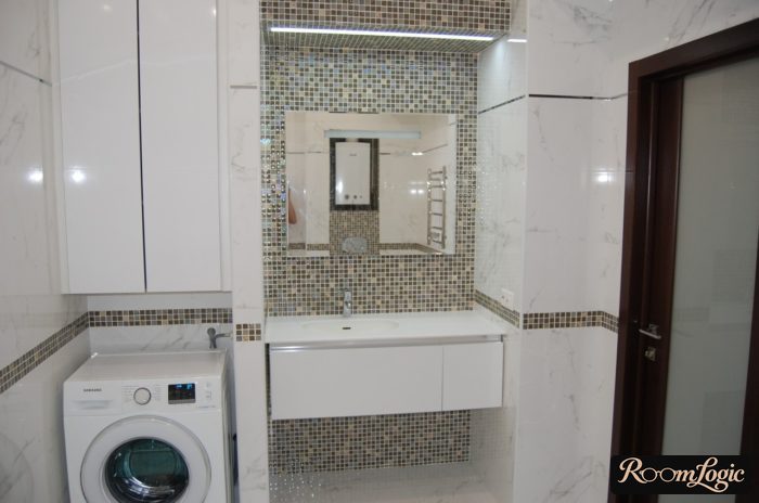 Wall-mounted vanity with an acrylic sink