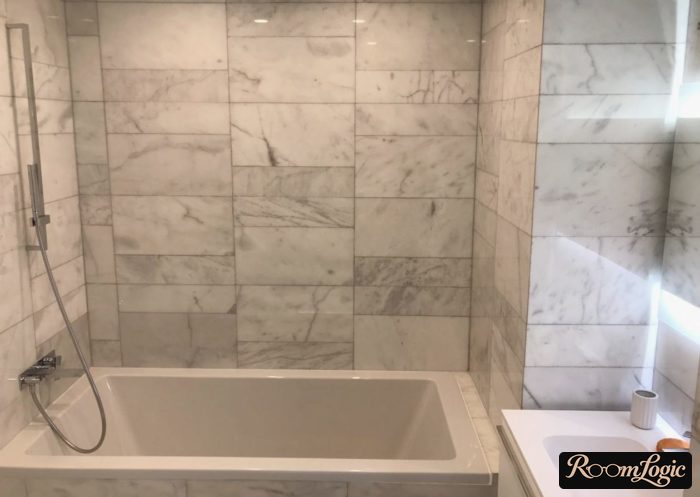 wall surfaces in bathroom marble