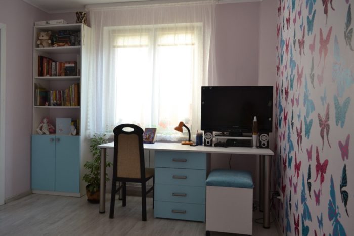 wallpaper and workspace in kids’ room