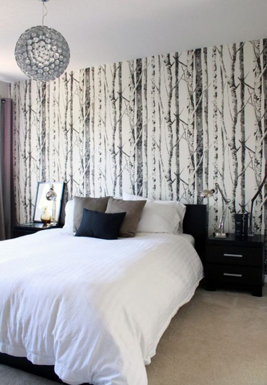 wallpaper with tree pattern design