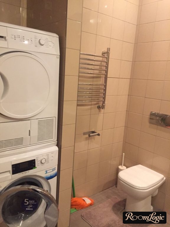washer and dryer in bathroom
