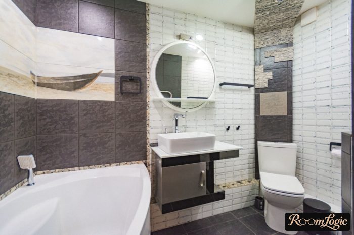 white brick tile in the bathroom