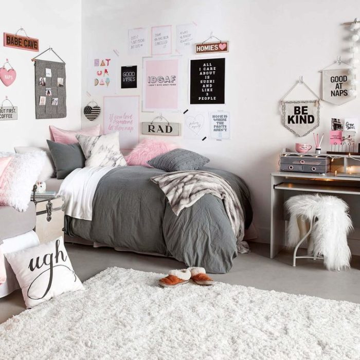 White color in the girl's room