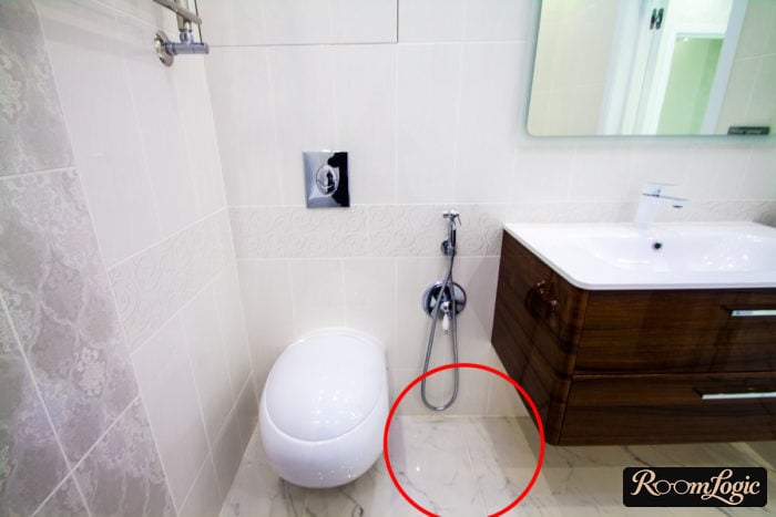 white grout for the floor joints