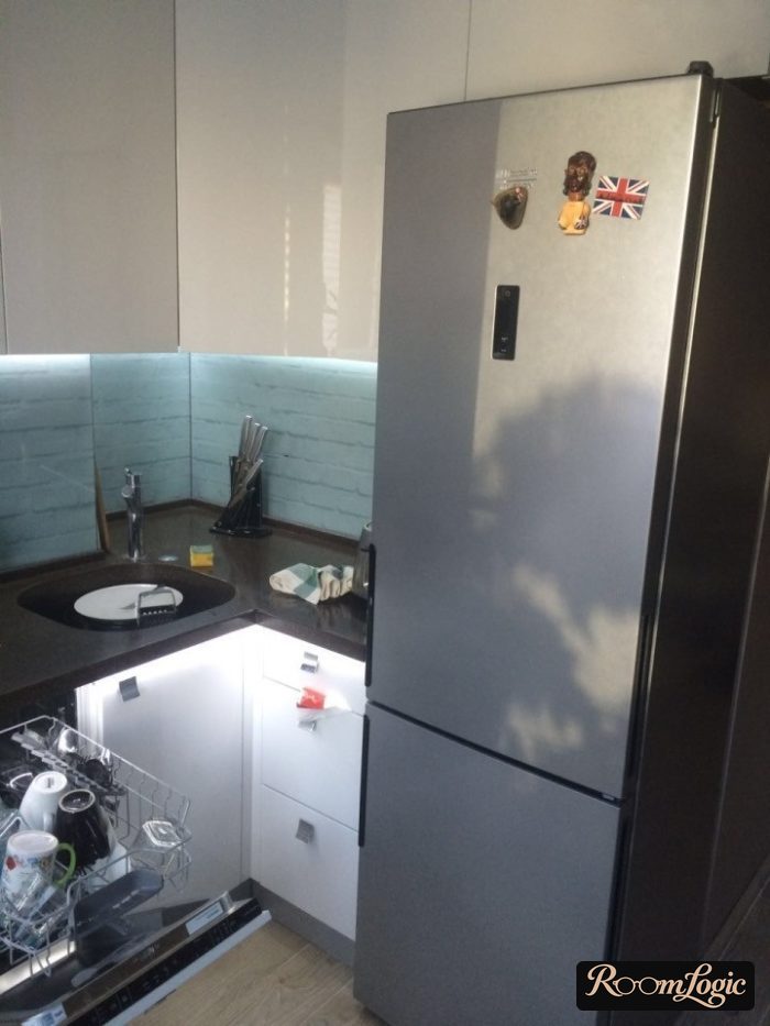white kitchen interior in a Soviet-style apartment