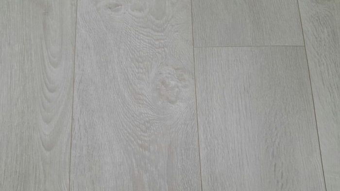 White laminate with a beveled edge in the kitchen