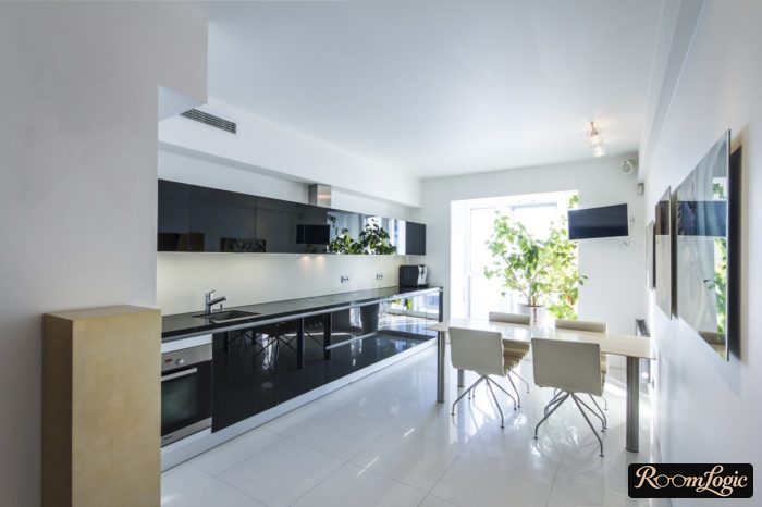 White square tile 60x60 cm for kitchen floor