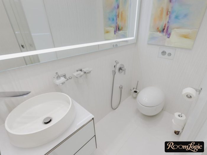 White toilet in minimalism style