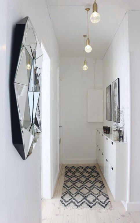 wide white laminate in the hallway