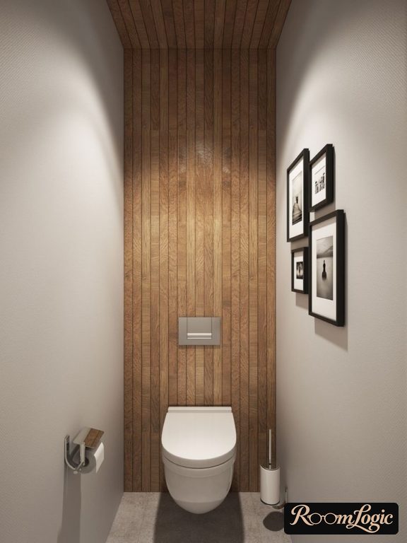 wood-look tile and gray paint in the toilet