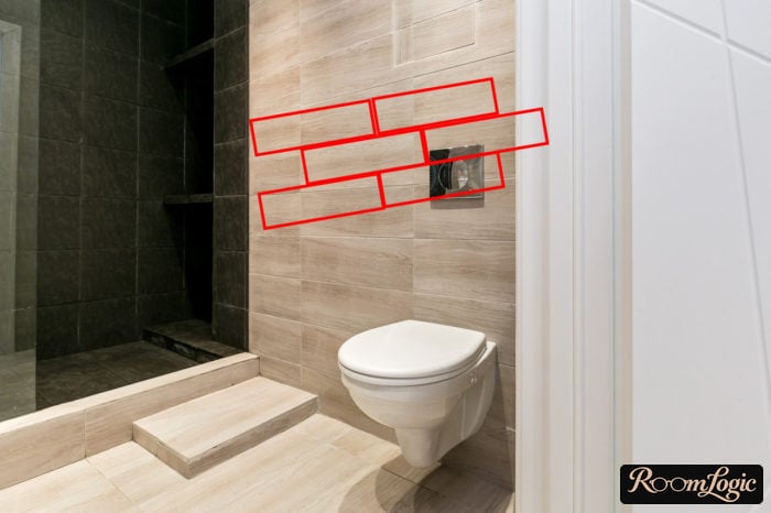wood-look tile in the bathroom