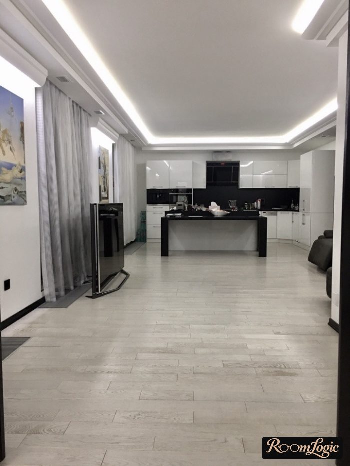 wooden floor on the kitchen