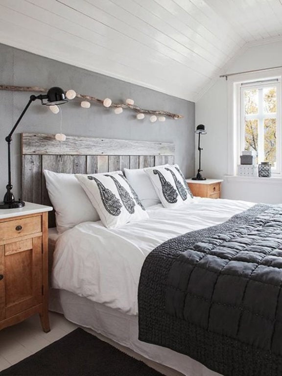 wooden headboard