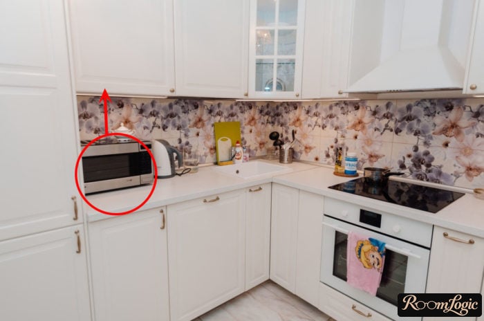 work area in small kitchen