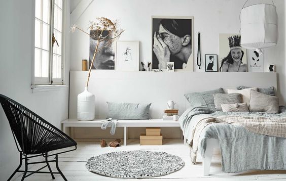 woven rattan chair in scandi style